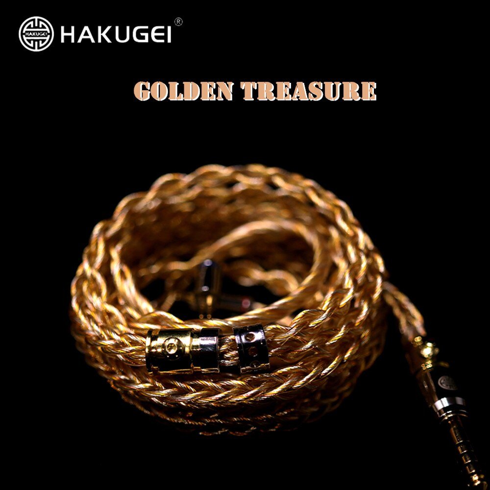 FENGRU HAKUGEI Golden Treasure Three Element Earphone Upgrade Cable - The HiFi Cat