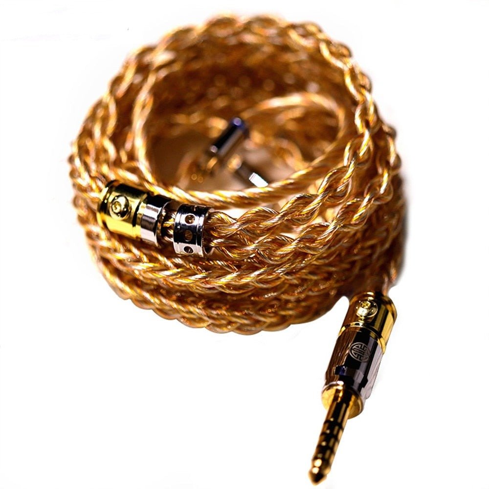 FENGRU HAKUGEI Golden Treasure Three Element Earphone Upgrade Cable - The HiFi Cat