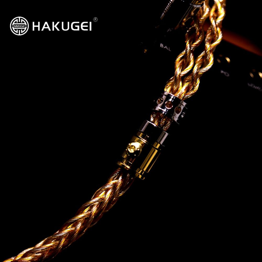 FENGRU HAKUGEI Golden Treasure Three Element Earphone Upgrade Cable - The HiFi Cat