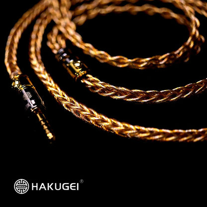 FENGRU HAKUGEI Golden Treasure Three Element Earphone Upgrade Cable - The HiFi Cat