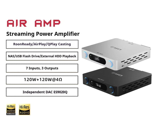 FiiO AIR AMP Streaming Power Amplifier | Roon Ready 120W+120W TPA3255 - The HiFi Cat