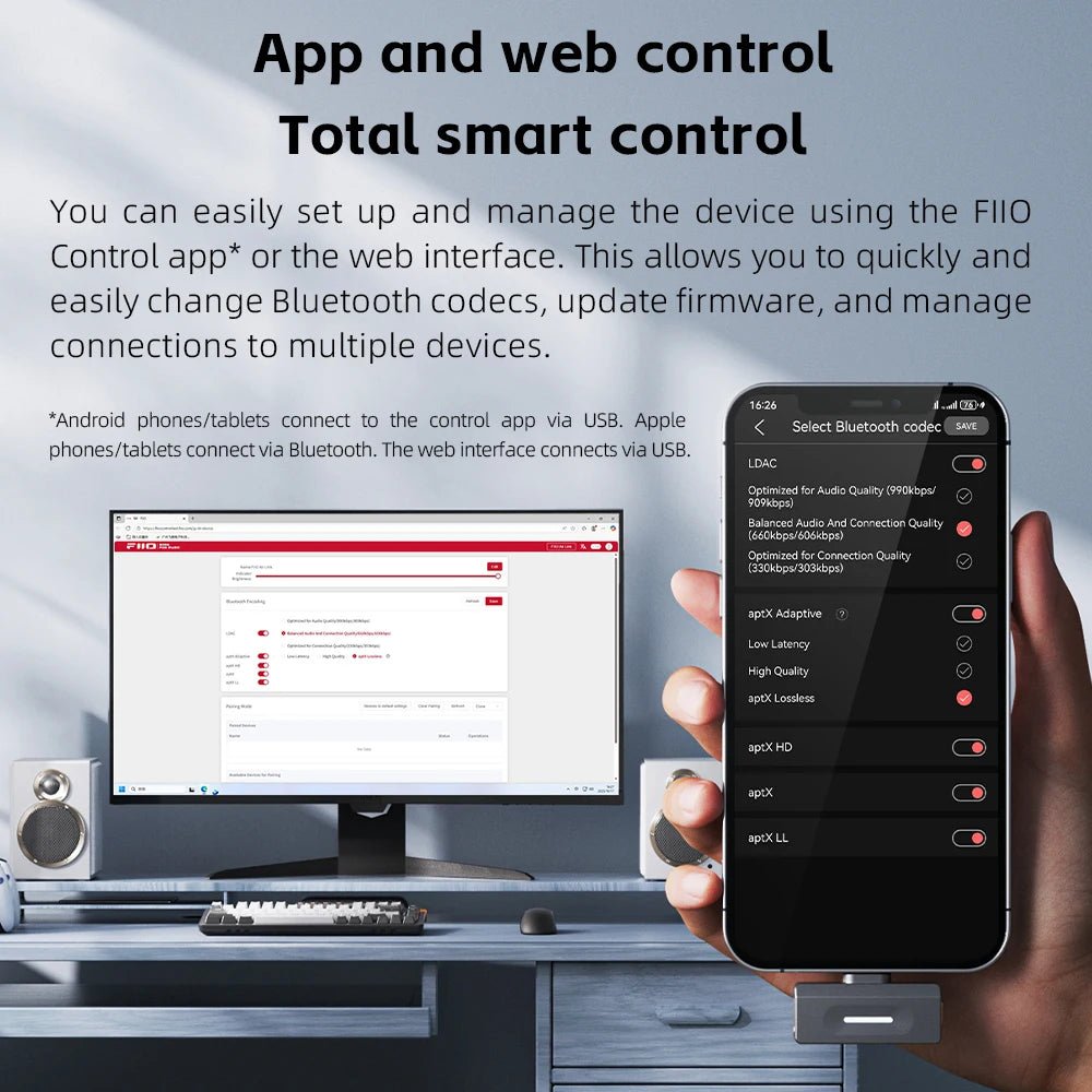 FiiO Air Link Type - C Bluetooth Transmitter BT6.0 for Mobile / Game Player - The HiFi Cat