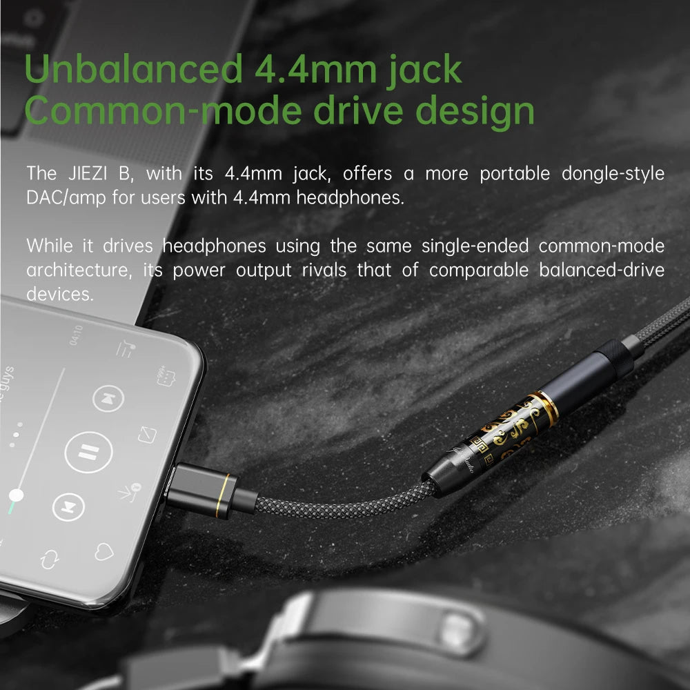 FiiO JIEZI USB DAC AMP Type - C to 3.5mm/Unbalanced 4.4mm Earphone Adapter - The HiFi Cat