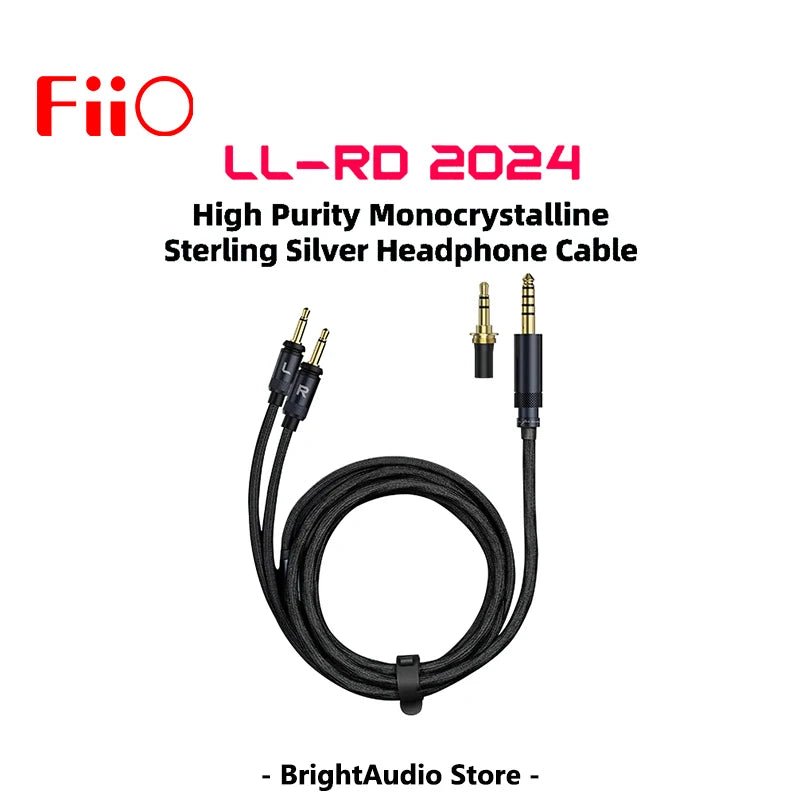 FiiO LL - RD 2024 High Purity Monocrystalline Sterling Silver Headphone Cable - The HiFi Cat