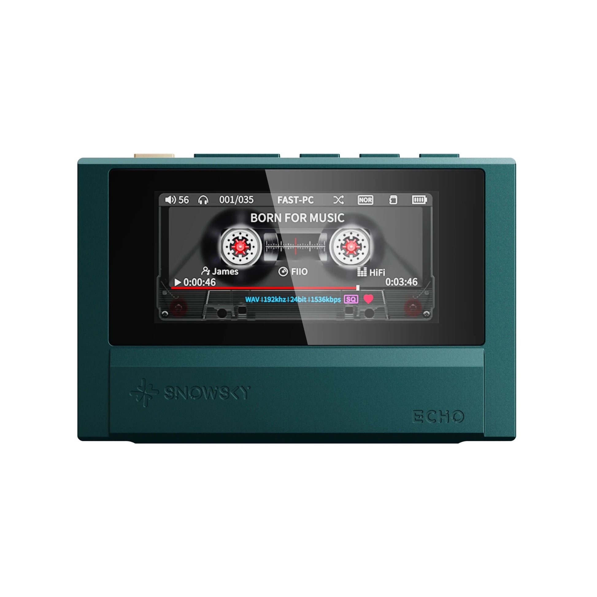 FiiO Snow Sky Echo MP3 Player - Wireless Bluetooth Retro Portable Music Player - The HiFi Cat