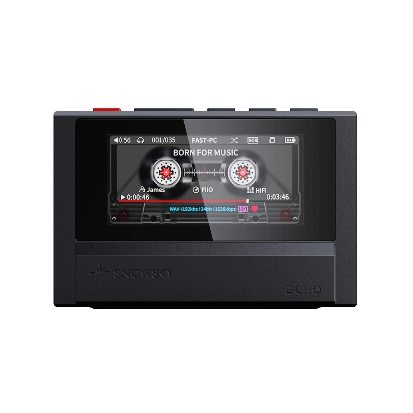 FiiO Snow Sky Echo MP3 Player - Wireless Bluetooth Retro Portable Music Player - The HiFi Cat