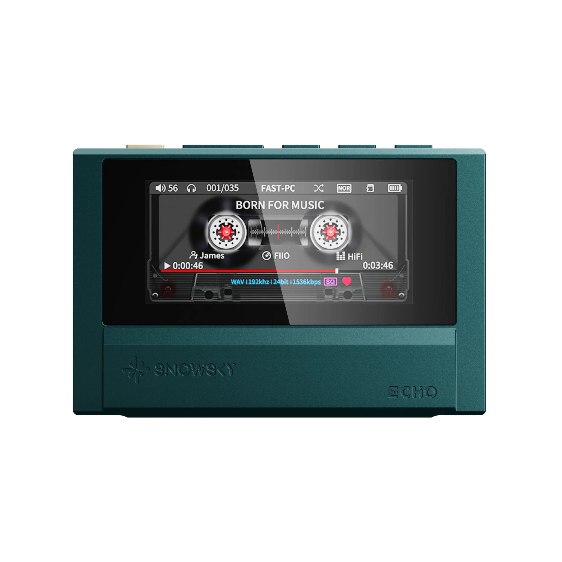 FiiO Snow Sky Echo MP3 Player - Wireless Bluetooth Retro Portable Music Player - The HiFi Cat