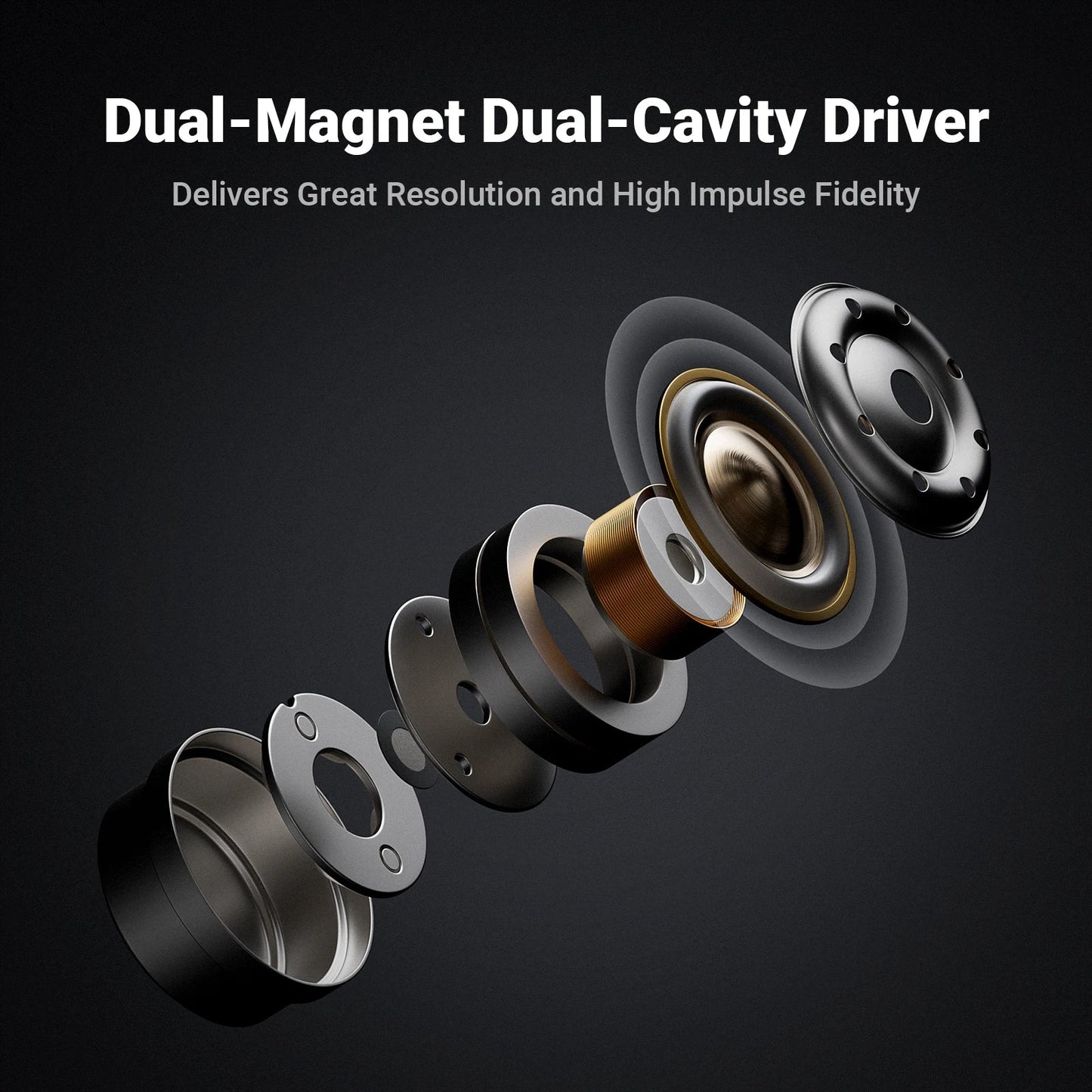 Fosi Audio IM4 10mm Dual - Cavity Dynamic Driver Open - Back In - Ear Monitor Earphone - The HiFi Cat