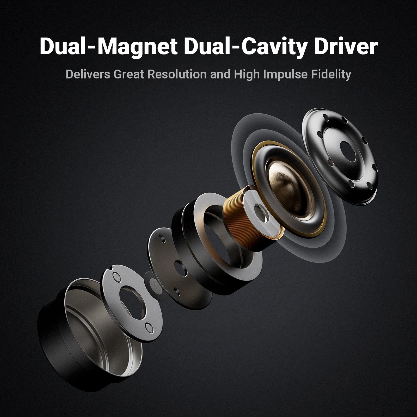 Fosi Audio IM4 10mm Dual - Cavity Dynamic Driver Open - Back In - Ear Monitor Earphone - The HiFi Cat