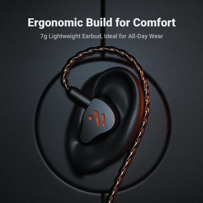 Fosi Audio IM4 10mm Dual - Cavity Dynamic Driver Open - Back In - Ear Monitor Earphone - The HiFi Cat