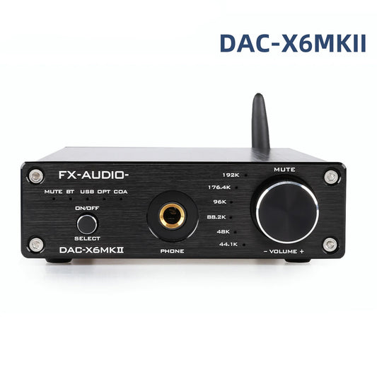 FX AUDIO DAC - X6MKII Bluetooth 5.0 headphone amplifier QCC3034 APTX HD OPA2134 TPA6120 ES9018 HIFI 192KHz Usb DAC DAC - X6 MKII - The HiFi Cat