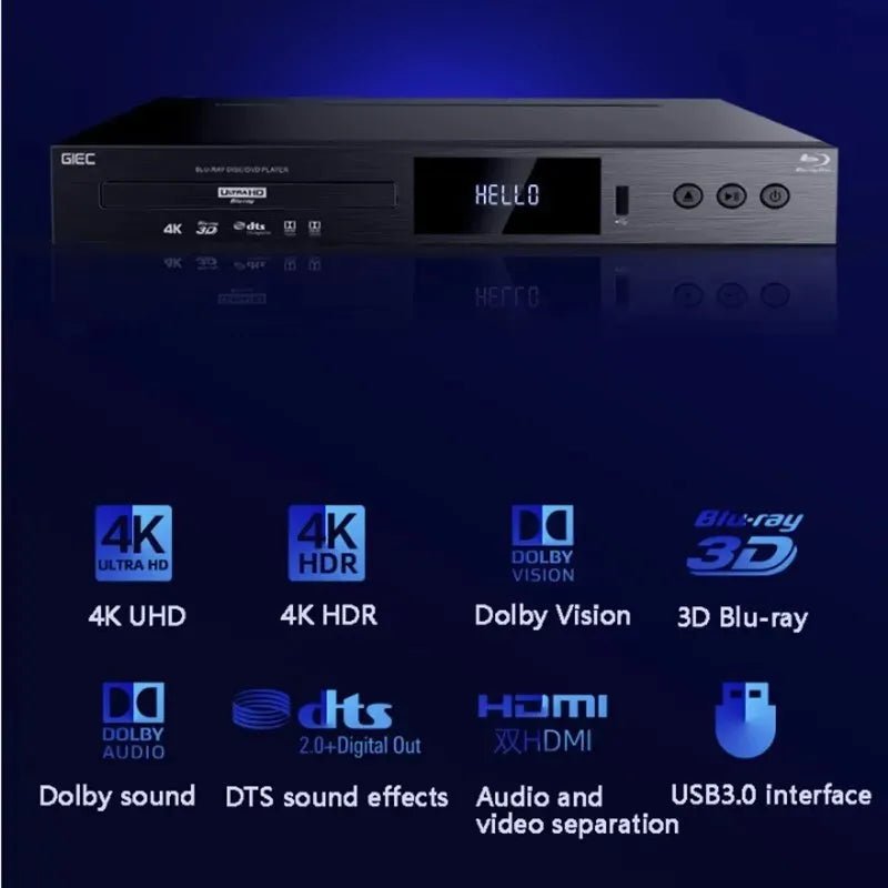 GIEC G5300 True 4K Ultra HD Blu - Ray Player DVD Player - The HiFi Cat