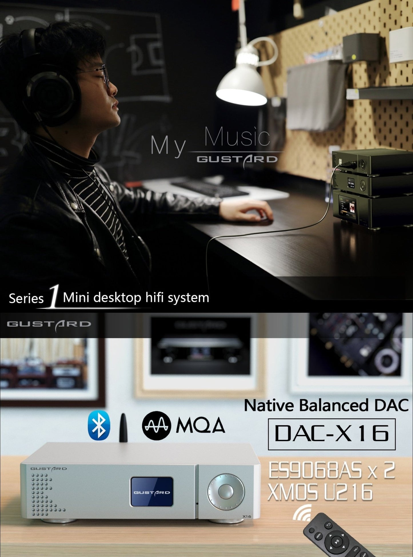 GUSTARD New upgrade DAC - X16 MQA decoder balance full decoding dual ES9068 DAC - The HiFi Cat