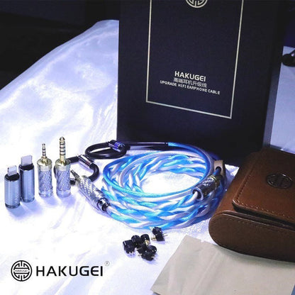 HAKUGEI Blue Spirit Dragon Upgradeable Silver - Plated OCC Copper Earphone Cable - The HiFi Cat