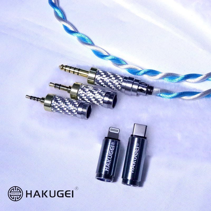 HAKUGEI Blue Spirit Dragon Upgradeable Silver - Plated OCC Copper Earphone Cable - The HiFi Cat