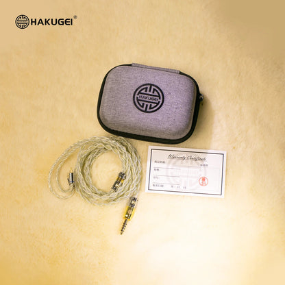 HAKUGEI Golden Jade Silver plated copper sliver alloy upgrade earphone cable - The HiFi Cat