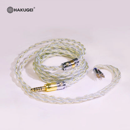 HAKUGEI Golden Jade Silver plated copper sliver alloy upgrade earphone cable - The HiFi Cat