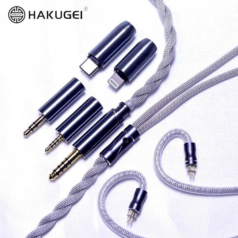 HAKUGEI Joyful Voice Gold plated occ & litz silver plated occ earphone cable - The HiFi Cat