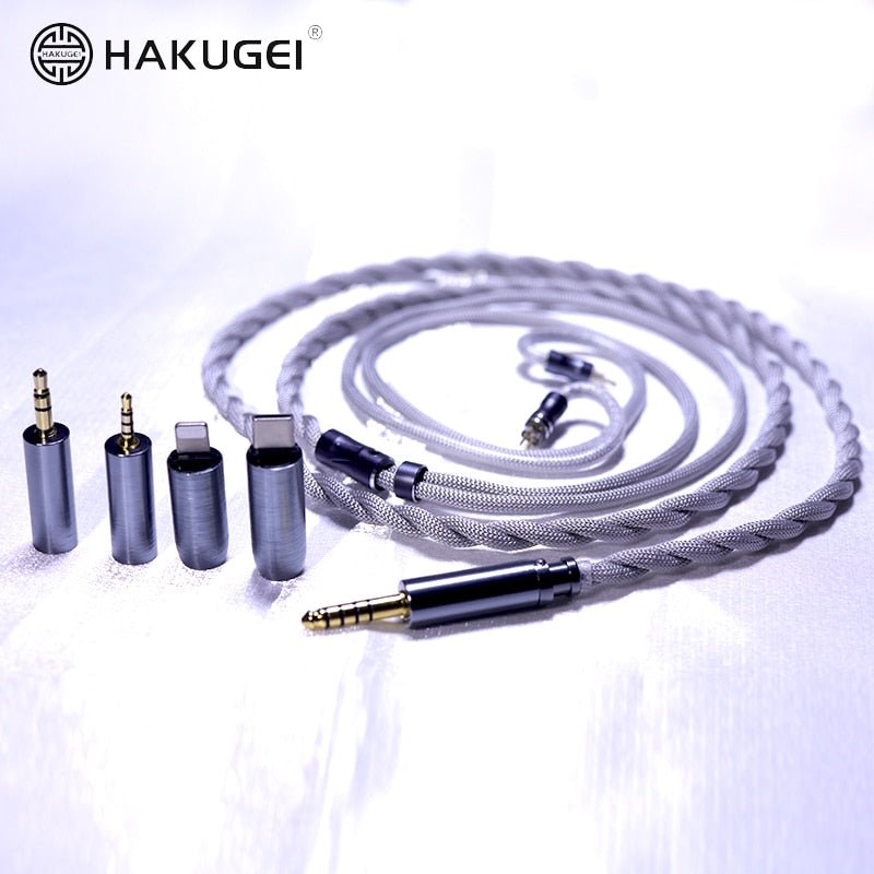 HAKUGEI Joyful Voice Gold plated occ & litz silver plated occ earphone cable - The HiFi Cat