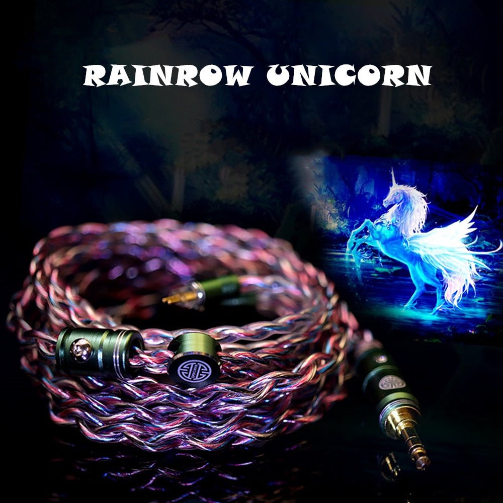 HAKUGEI RAINBOW UNICORN 7NOCC Litz Wire HiFi Earphone Upgrade Cable - The HiFi Cat