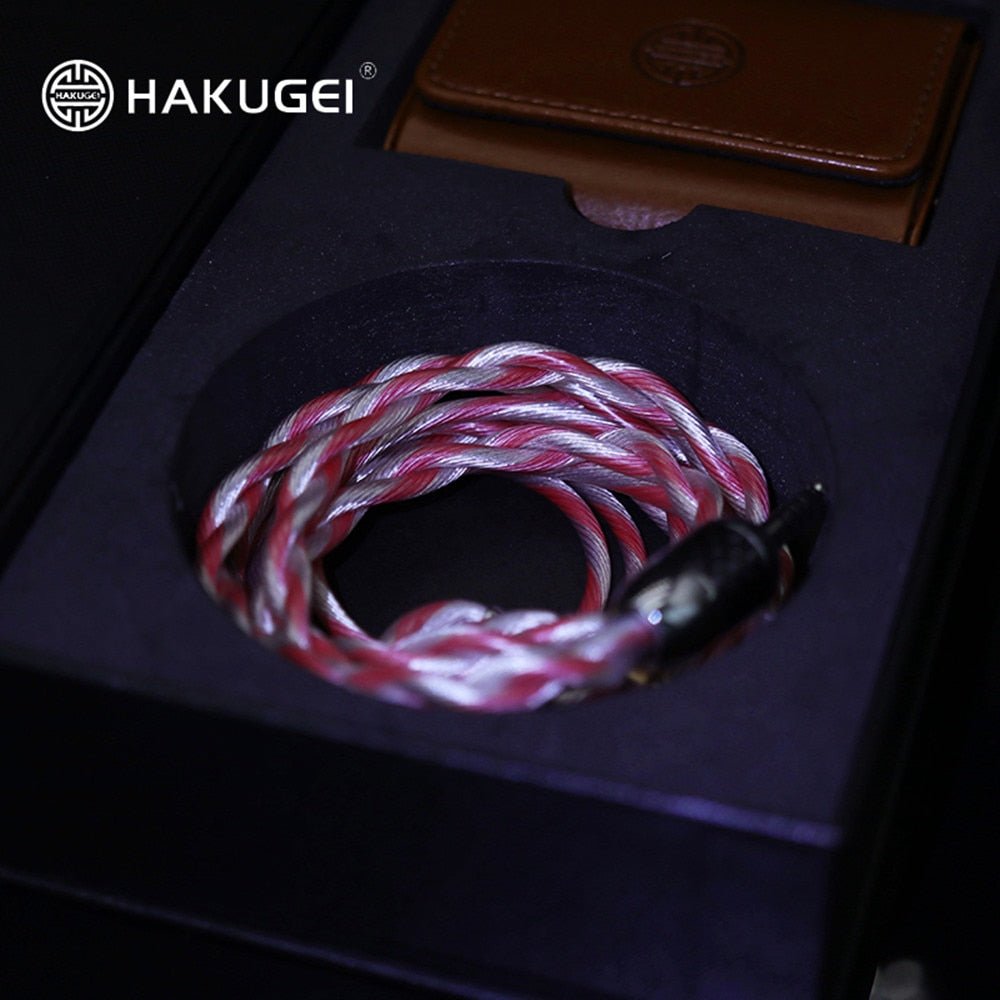 HAKUGEI Red Dragon Silver Plated Coaxial Shield Earphone Upgrade Cable - The HiFi Cat