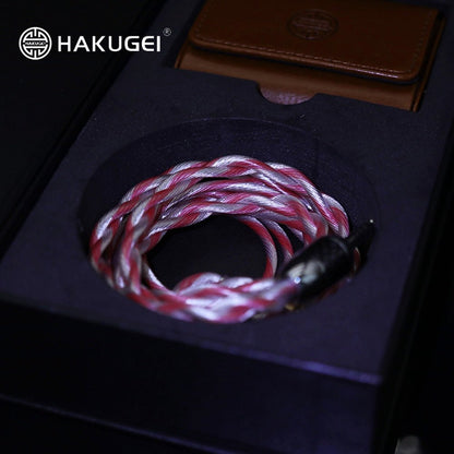 HAKUGEI Red Dragon Silver Plated Coaxial Shield Earphone Upgrade Cable - The HiFi Cat