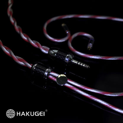 HAKUGEI Red Dragon Silver Plated Coaxial Shield Earphone Upgrade Cable - The HiFi Cat