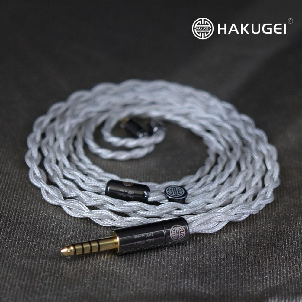 HAKUGEI SUGAR Cotton Shield Litz Silver Plated OCC HiFi Earphone Upgrade Cable - The HiFi Cat