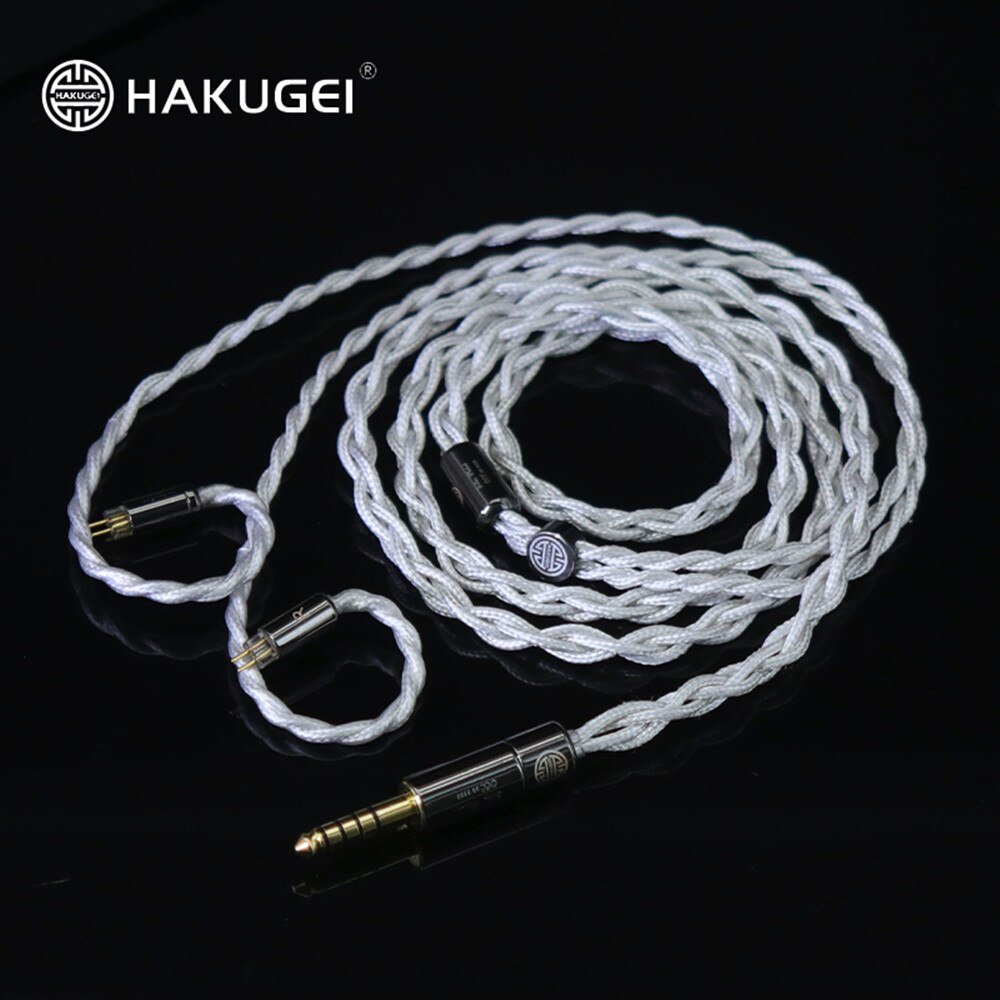 HAKUGEI SUGAR Cotton Shield Litz Silver Plated OCC HiFi Earphone Upgrade Cable - The HiFi Cat