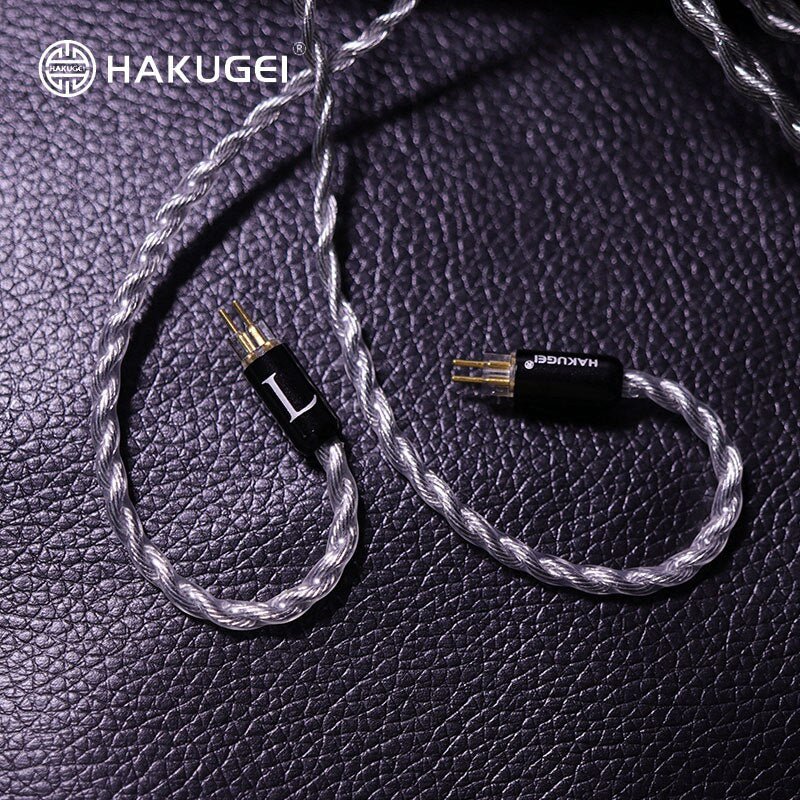 HAKUGEI Time - space wheel Silver plated litz copper - silver alloy earphone cable - The HiFi Cat