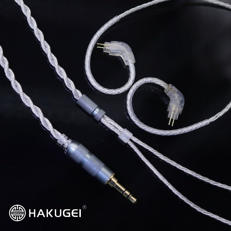 HAKUGEI Ultra - pure Crystal Silver plated upgrade Cable for Earphones - The HiFi Cat