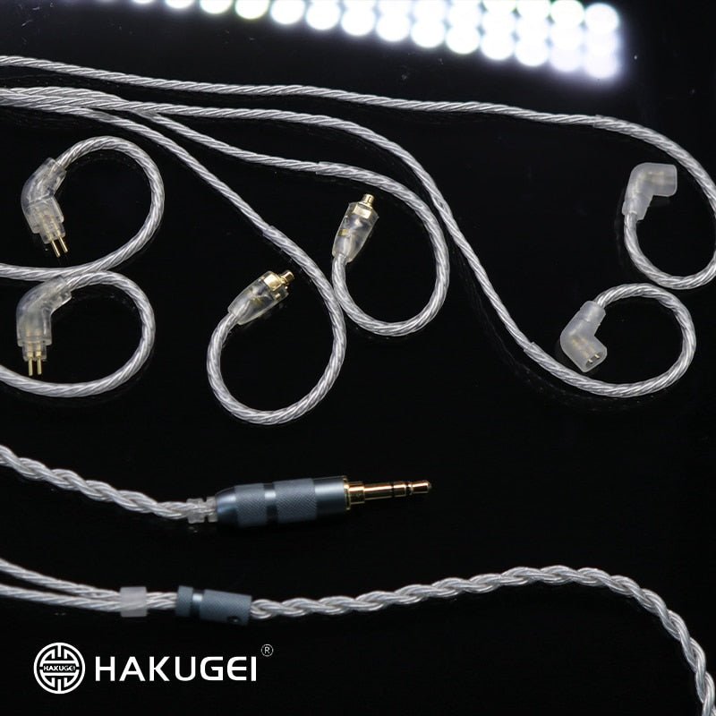 HAKUGEI Ultra - pure Crystal Silver plated upgrade Cable for Earphones - The HiFi Cat