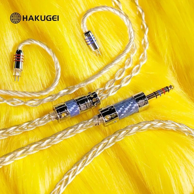 HAKUGEI Virtuous Zillionaire 8 Strands Gold - plated Single Crystal Copper Earphone Cable - The HiFi Cat