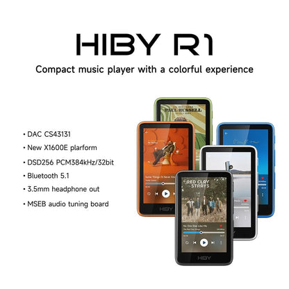 HiBy R1 HiFi Audio Music Player MP3 USB DAC WiFi Bluetooth 5.1 - The HiFi Cat