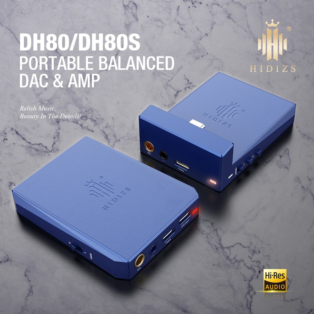 Hidizs DH80S Portable Balanced DAC AMP Headphone Amplifier - The HiFi Cat