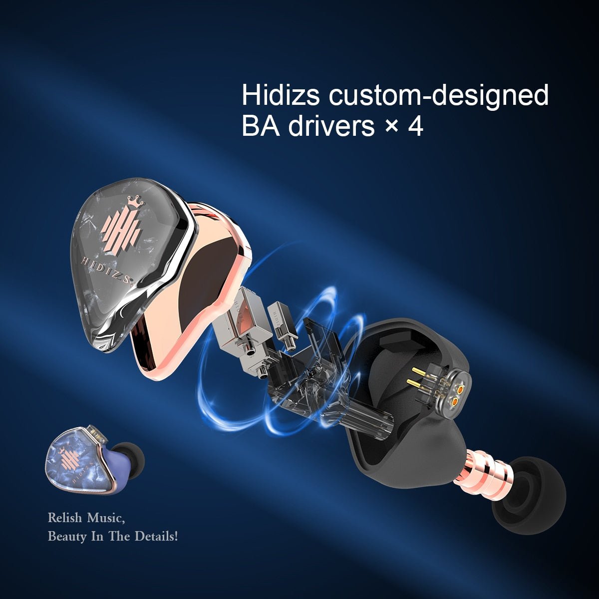 Hidizs MD4 4BA Balanced Armature Drivers In - ear Monitor Earphone IEM Earbud - The HiFi Cat