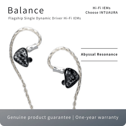 INTUAURA Balance HIFI Wired In - ear Earphone Ultra - Wideband Dynamic Driver with Silver - Plated 0.78 mm Dual - Pin Detachable Cable - The HiFi Cat