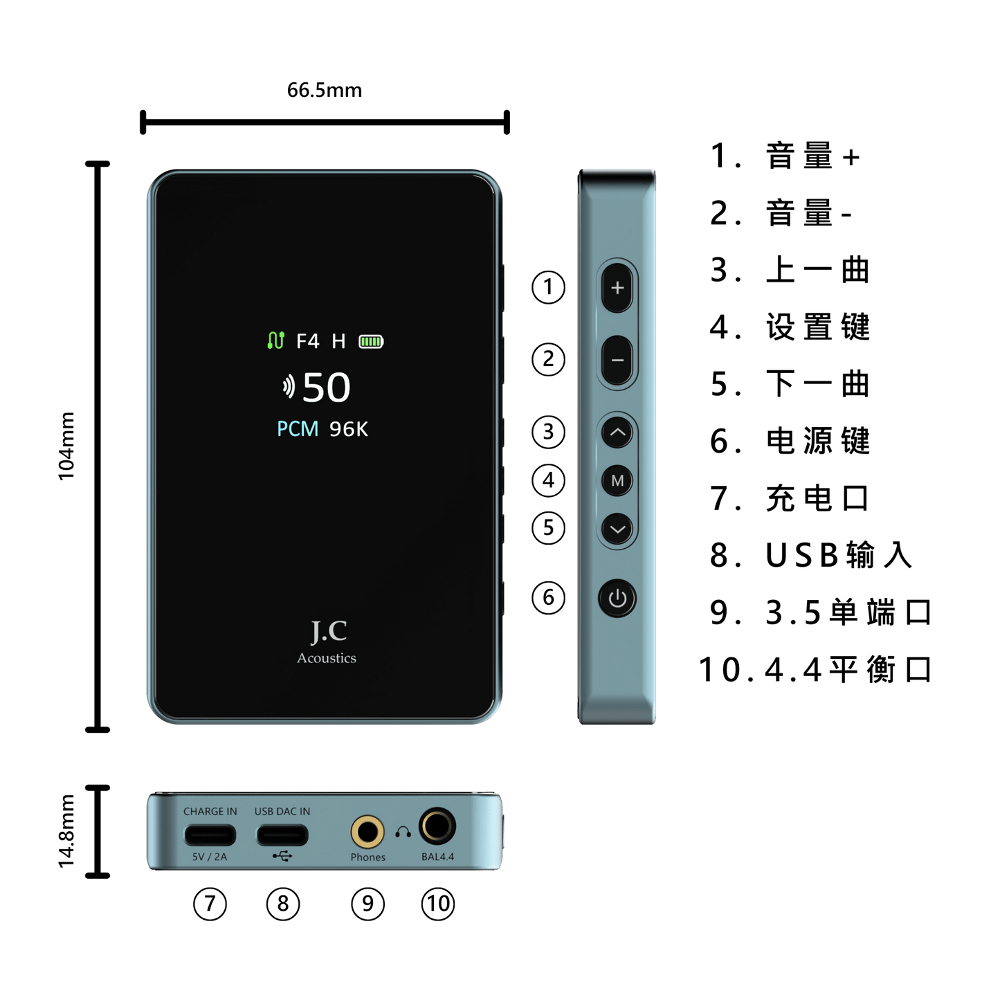 J.C Acoustics UDP - M3 Portable Bluetooth USB DAC & Headphone Amplifier - The HiFi Cat