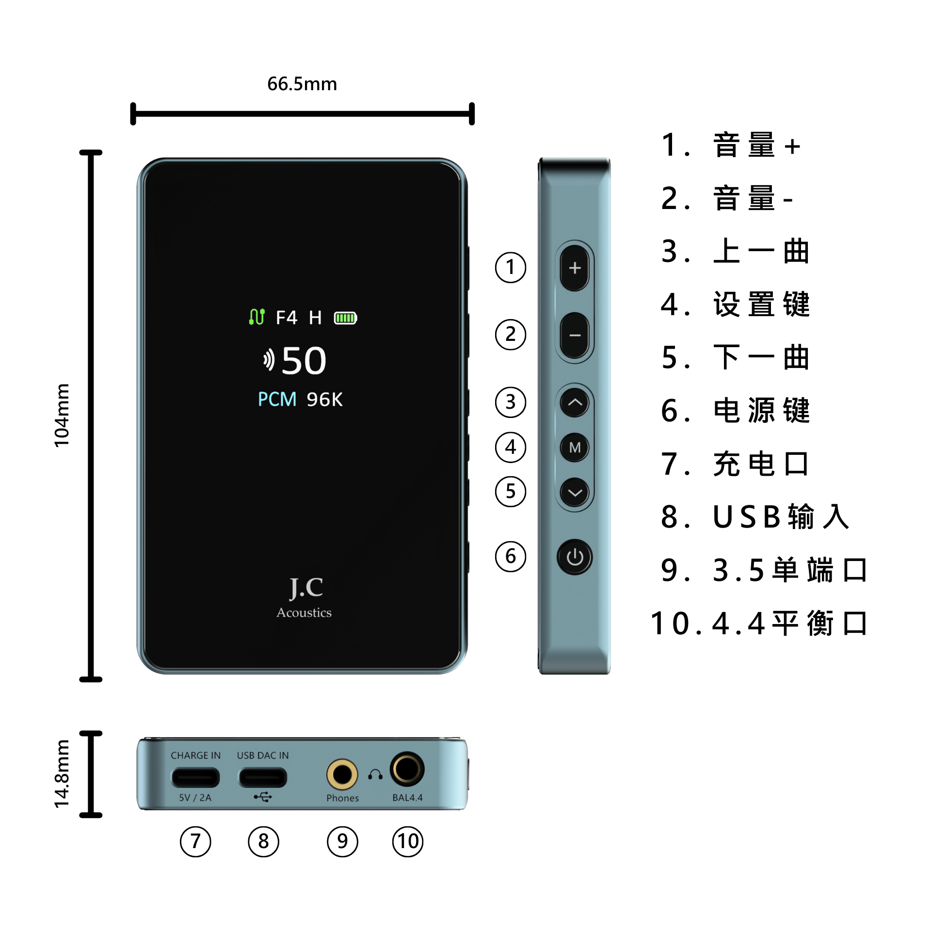 J.C Acoustics UDP - M3 Portable Bluetooth USB DAC & Headphone Amplifier - The HiFi Cat