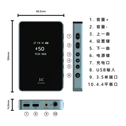 J.C Acoustics UDP - M3 Portable Bluetooth USB DAC & Headphone Amplifier - The HiFi Cat