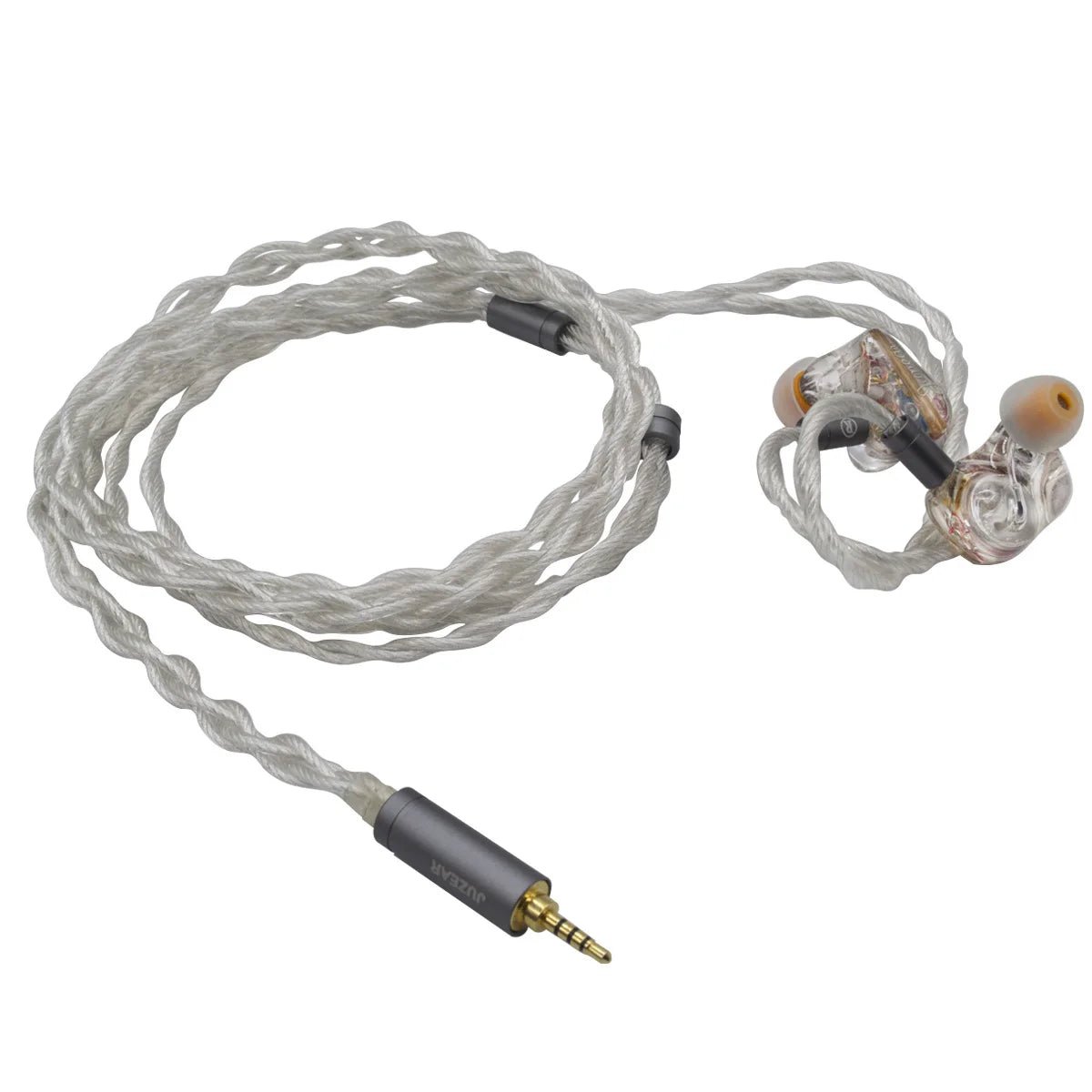 JUZEAR Limpid IEM Cable 4 Core 18 Awg 6N OFC Copper Silver Plated - The HiFi Cat