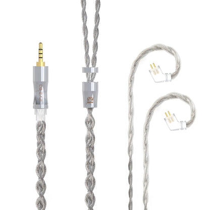 KBEAR Chord 6N Graphene+4N OFC Silver - plated Mixedly Braided Upgrade Cable - The HiFi Cat