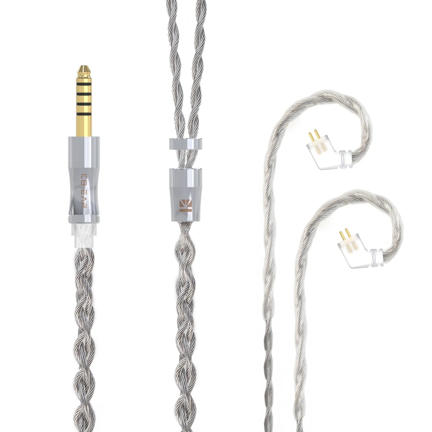 KBEAR Chord 6N Graphene+4N OFC Silver - plated Mixedly Braided Upgrade Cable - The HiFi Cat