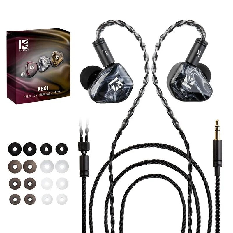 KBEAR KB01 10MM Beryllium Diaphragm Dynamic Drivers Earphone - The HiFi Cat