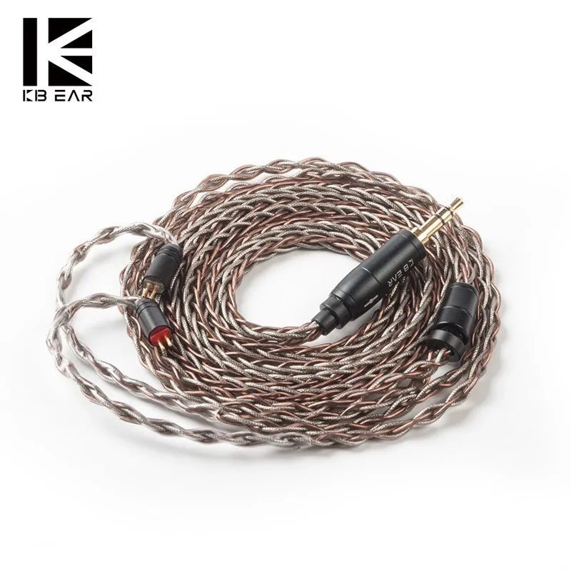 KBEAR rhyme 8 core UPOCC single crystal copper+ Silver foil earhpone cable - The HiFi Cat