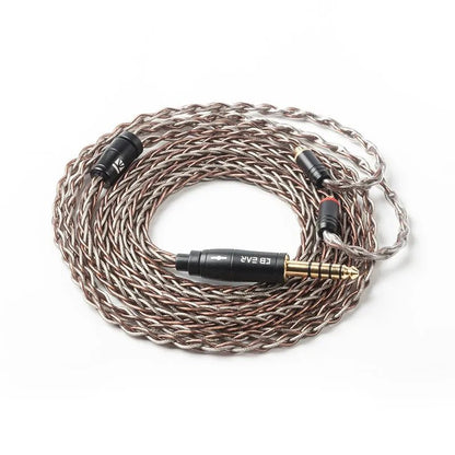 KBEAR rhyme 8 core UPOCC single crystal copper+ Silver foil earhpone cable - The HiFi Cat