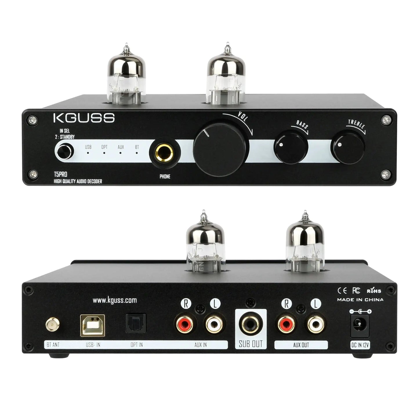 KGUSS T5PRO 6N3 Tube headphone Amplifier - The HiFi Cat