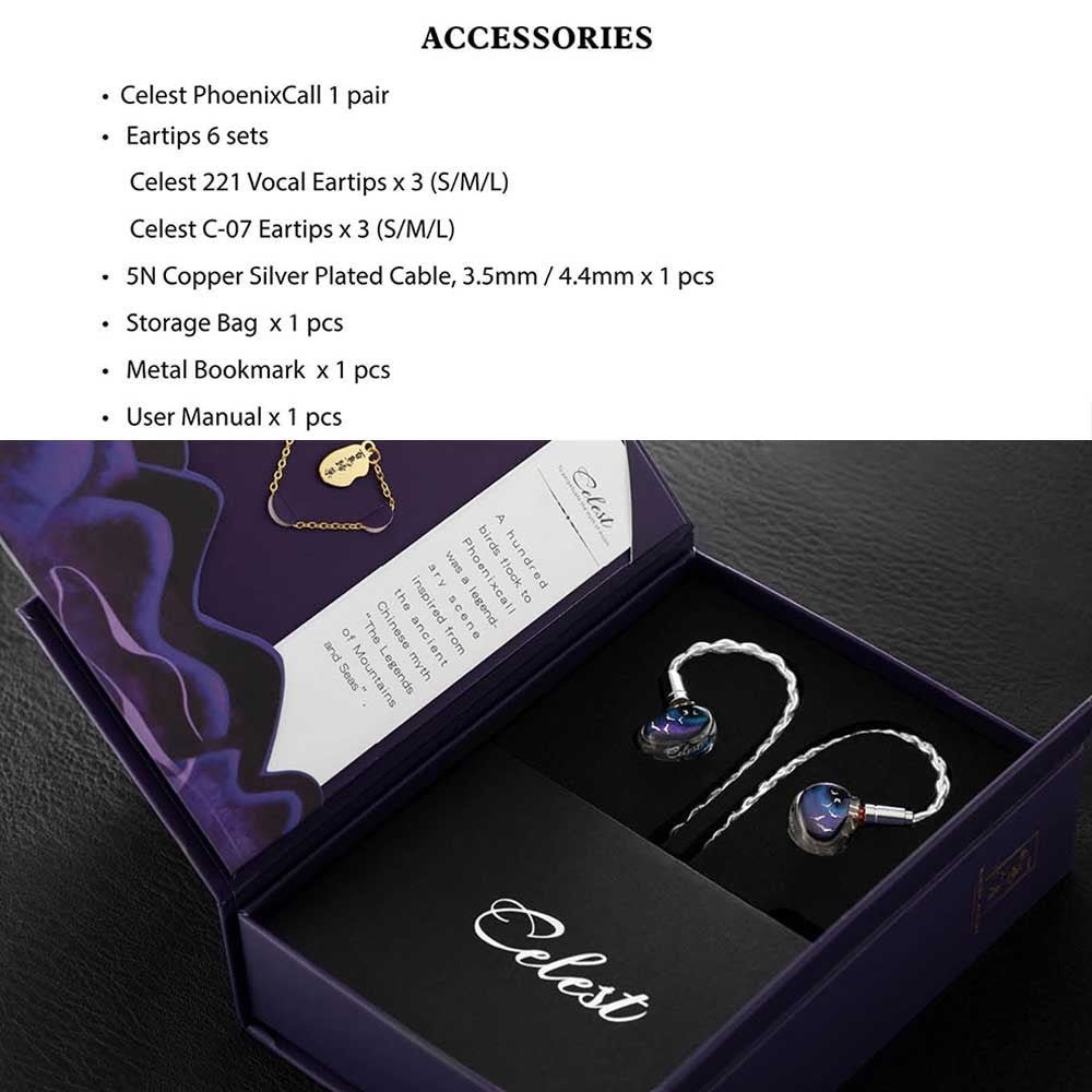 Kinera Celest Phoenixcall 1DD+2BA+2 Flat Panel Driver Monitor 5 Hybrid Earphone - The HiFi Cat