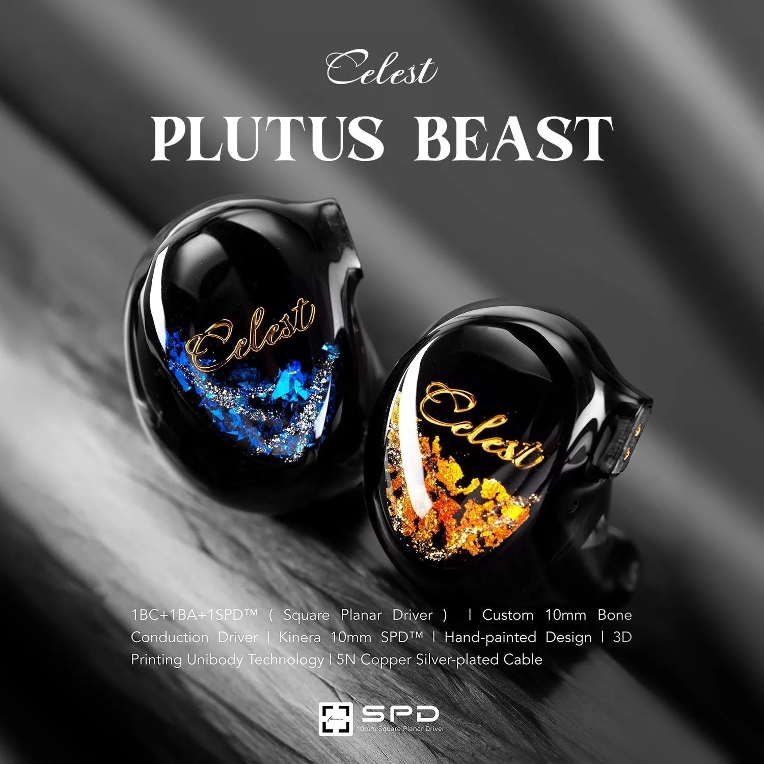 Kinera Celest Plutus Beast 1BC+1BA+1SPD™ In - Ear Earphones Hybrid Driver IEMs - The HiFi Cat