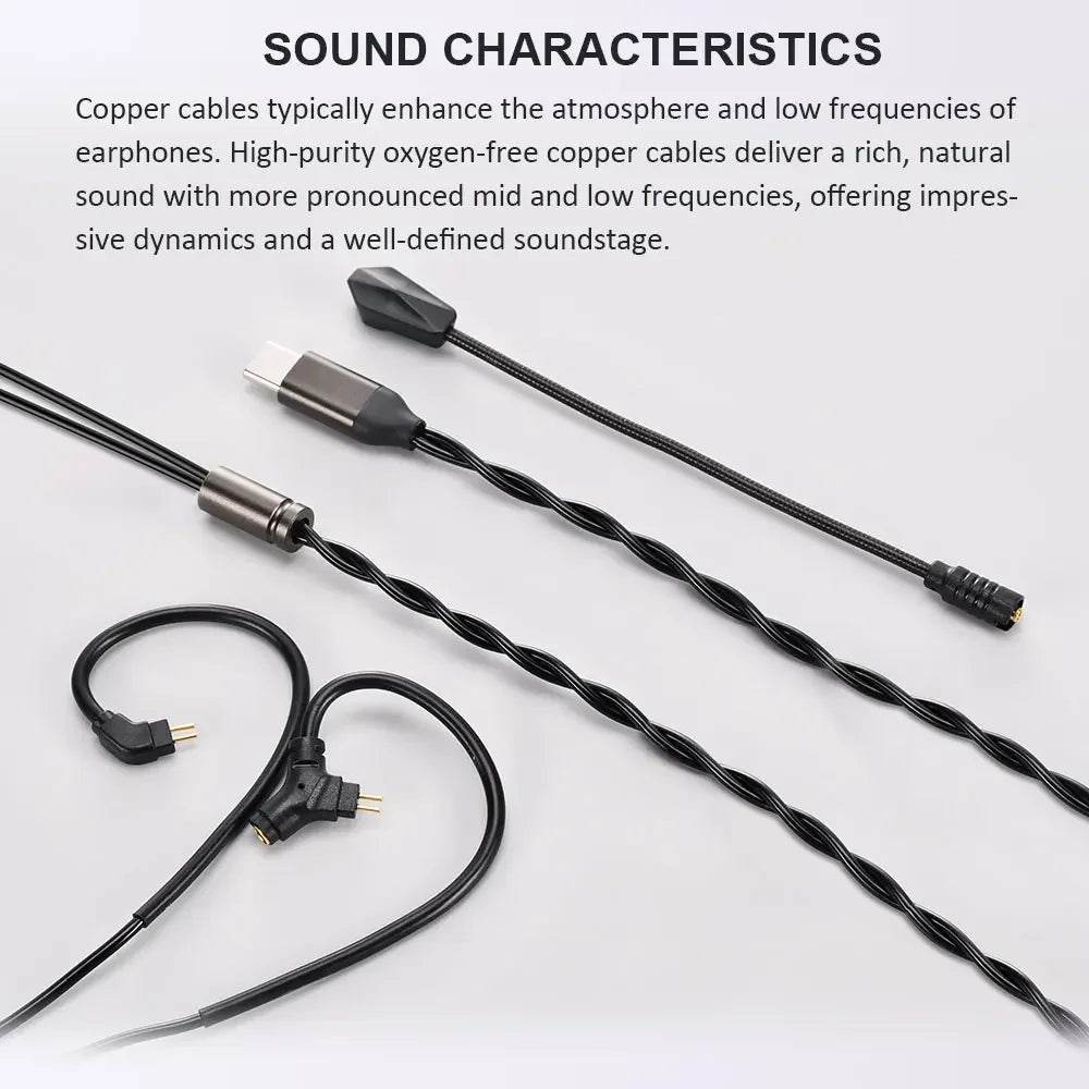 KINERA Celest RUYI Pro Earphone Upgrade Cable with Microphone Boom - The HiFi Cat